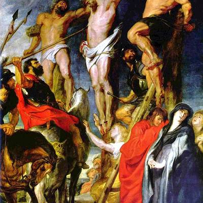 фото: картина для вышивки в алмазной технике, Распятие Удар копья Художник Peter Paul Rubens