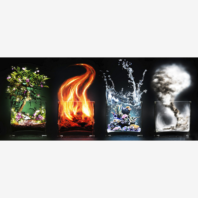 фото: картина в алмазной технике, Четыре стихии – Земля, Огонь, Воздух, Вода