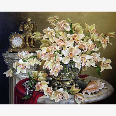 фото: картина для рисования по номерам Великолепие орхидей