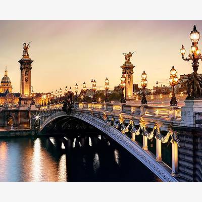 фото: картина для рисования по номерам Вечерний мост Парижа