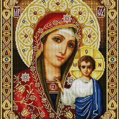 изображение: картина для рисования по номерам Богородица Казанская