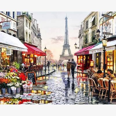 фото: картина для рисования по номерам Париж - город любви
