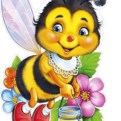 фото: картина для раскрашивания по номерам, Пчелка с медом