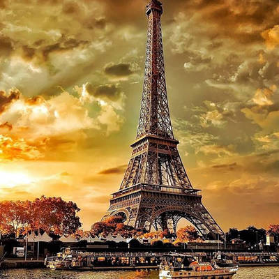 фото: картина для раскрашивания по номерам, Осенний Париж