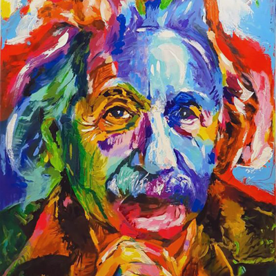 фото: картина для рисования по номерам Альберт Эйнштейн
