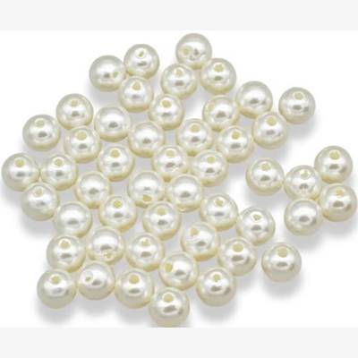 Бусины пришивные, белые, жемчуг, 5 мм, 25 грамм