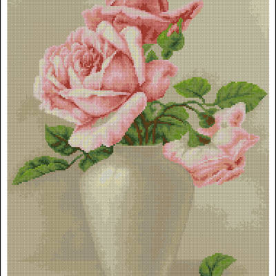 Заготовка для вышивания бисером или нитками Розовые Розы А-2 Заготовка для вышивания бисером или нитками Розовые Розы А-2