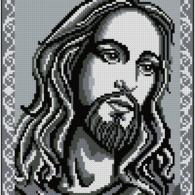 Заготовка для вышивания иконы на габардине "Иисус" А-4-003