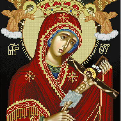 Заготовка для вышивания бисером или нитями Икона Царица Цариц АР-2-16 Заготовка для вышивания бисером или нитями Икона Царица Цариц АР-2-16