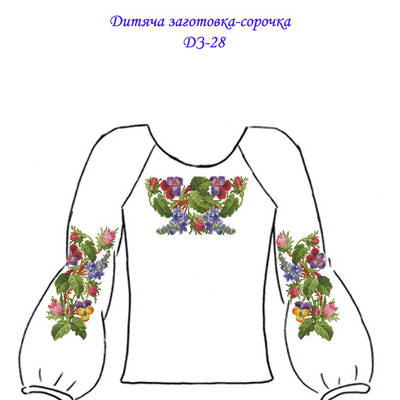 Дитяча сорочка-заготовка 6-9р (габардин)