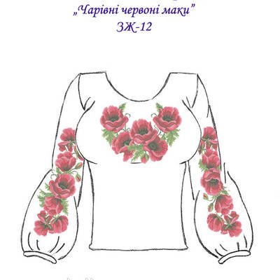 Жіноча заготовка (сорочка) ЗЖ-12 (батист)