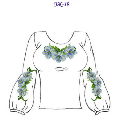 Жіноча заготовка (сорочка) ЗЖ-19 габардин