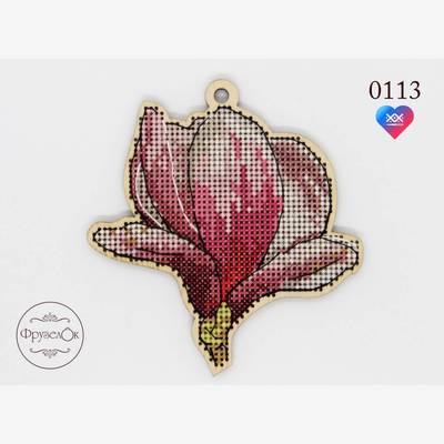 Набор для вышивки крестом на деревянной основе Магнолия Набор для вышивки крестом на деревянной основе Магнолия