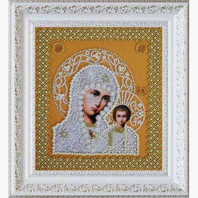 Набор для вышивки бисером Казанская Икона Божией Матери. Венчальная пара (золото)