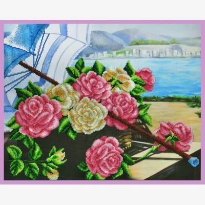 Набор для вышивки бисером Розы на берегу