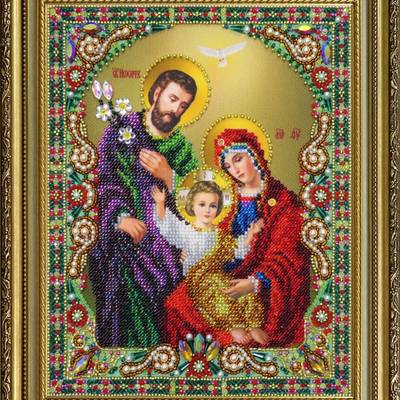 изображение: икона бисером Святое семейство