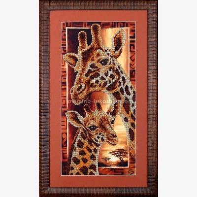 Набор для вышивки бисером Африка Жирафы