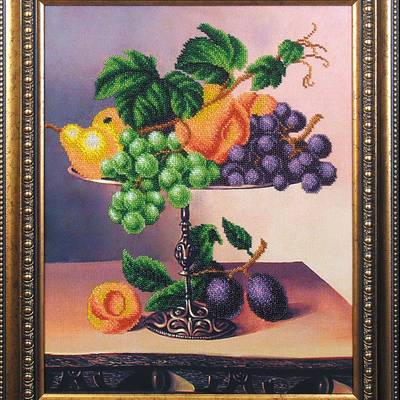 фото: картина для вышивки бисером, фрукты