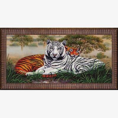 Набор для вышивки бисером Саванна Тигры