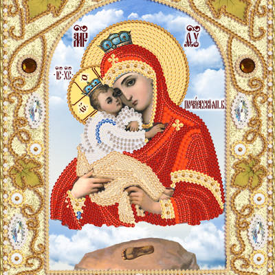 Набор для вышивки бисером Почаевская икона Божией Матери