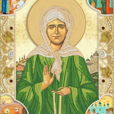 Набор для вышивания крестом PANNA Икона Святой блаженной Матроны Московской