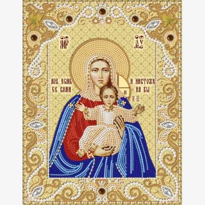 Схема для вышивки бисером Леушинская икона Божией Матери («Аз есмь с вами, и никтоже на вы»)