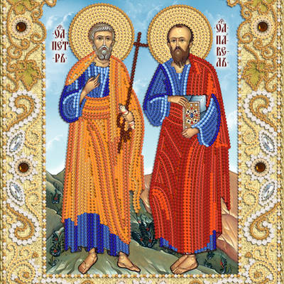 Схема для вышивки бисером Св.апостолы Петр и Павел
