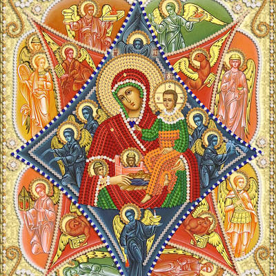 Схема для вышивки бисером Икона Божией Матери Неопалимая Купина