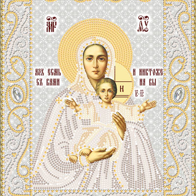 изображение: икона Божией Матери Леушинская для вышивки бисером