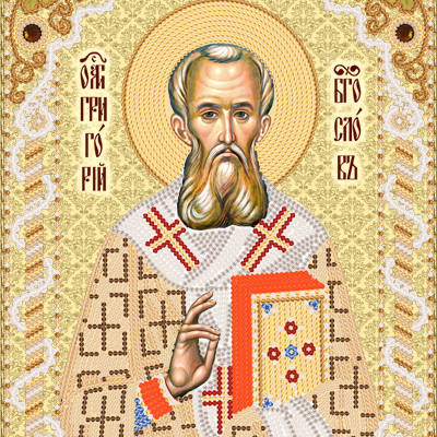 изображение: схема для вышивки бисером Св. Григорий Богослов