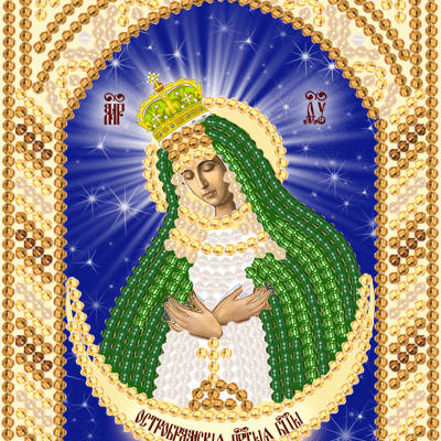 Схема для вышивки бисером Богородица Остробрамская