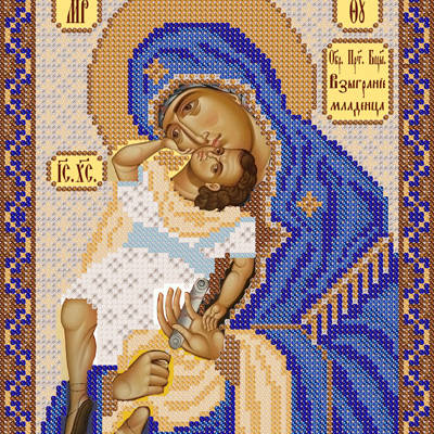 изображение: схема для вышивки бисером Иконы Взыграние младенца
