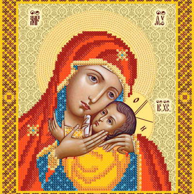 изображение: схема для вышивки бисером Корсунская икона Божией Матери