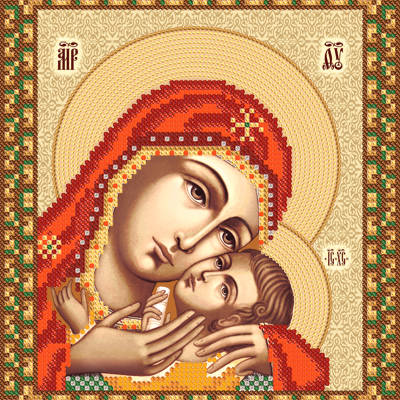 Схема для вышивки бисером Касперовская Икона Пресвятой Богородицы
