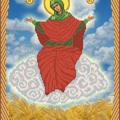 изображение: схема для вышивки бисером иконы Богородицы Спорительница хлебов