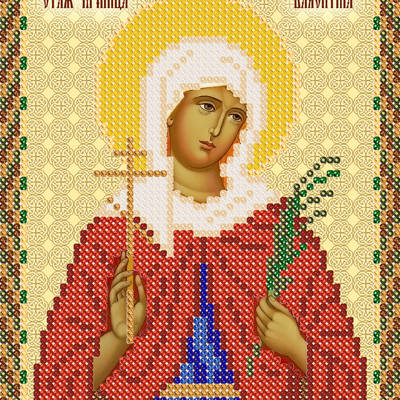 изображение: икона для вышивки бисером Св. Мч. Валентина