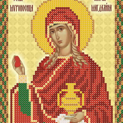 изображение: именная икона для вышивки бисером Св. Мироносица Мария Магдалина