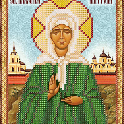 изображение: икона для вышивки бисером Св. Блж. Матрона Московская