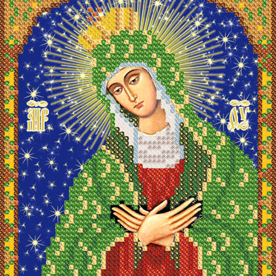 изображение: икона для вышивки бисером Икона Божией Матери Остробрамская - Виленская