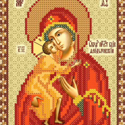 Схема для вышивки бисером Феодоровская икона Божией Матери