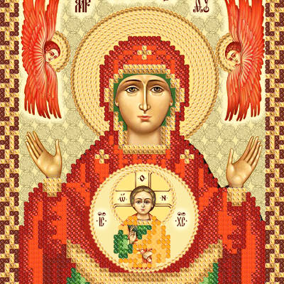 Схема для вышивки бисером Икона Божией Матери Знамение