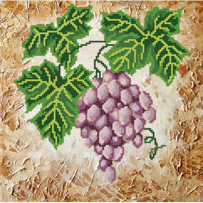 фото: схема для вышивки бисером Гроздь винограда