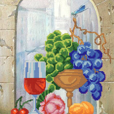 Схема для вышивки бисером Игристое вино