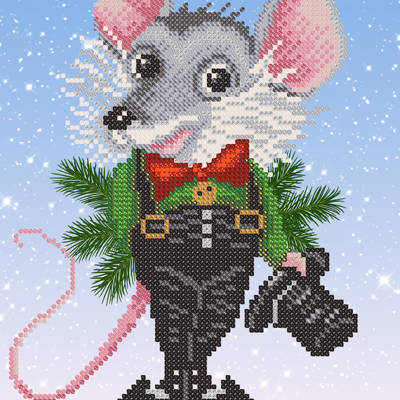 фото: символ года Крыса для вышивки бисером