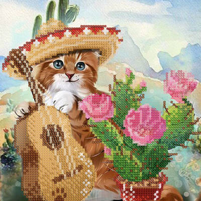 фото: картина, вышитая бисером, Мексиканский мачо