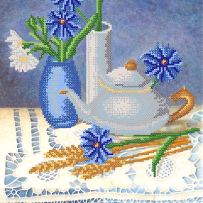 фото: схема для вышивки бисером Полевые васильки фото: схема для вышивки бисером Полевые васильки