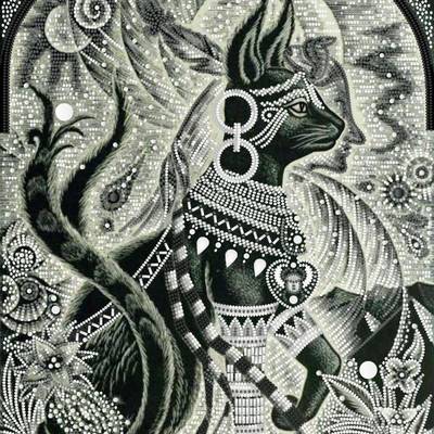 фото: картина для вышивки бисером Кошка