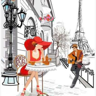 фото: картина для вышивки бисером, La romance de paris Парижский романс