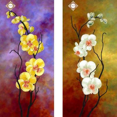 Схема для вышивки бисером Танцующие орхидеи