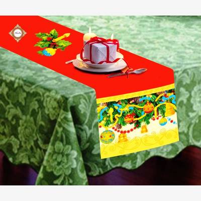 Схема для вышивки бисером дорожки на стол Новогодние чудеса